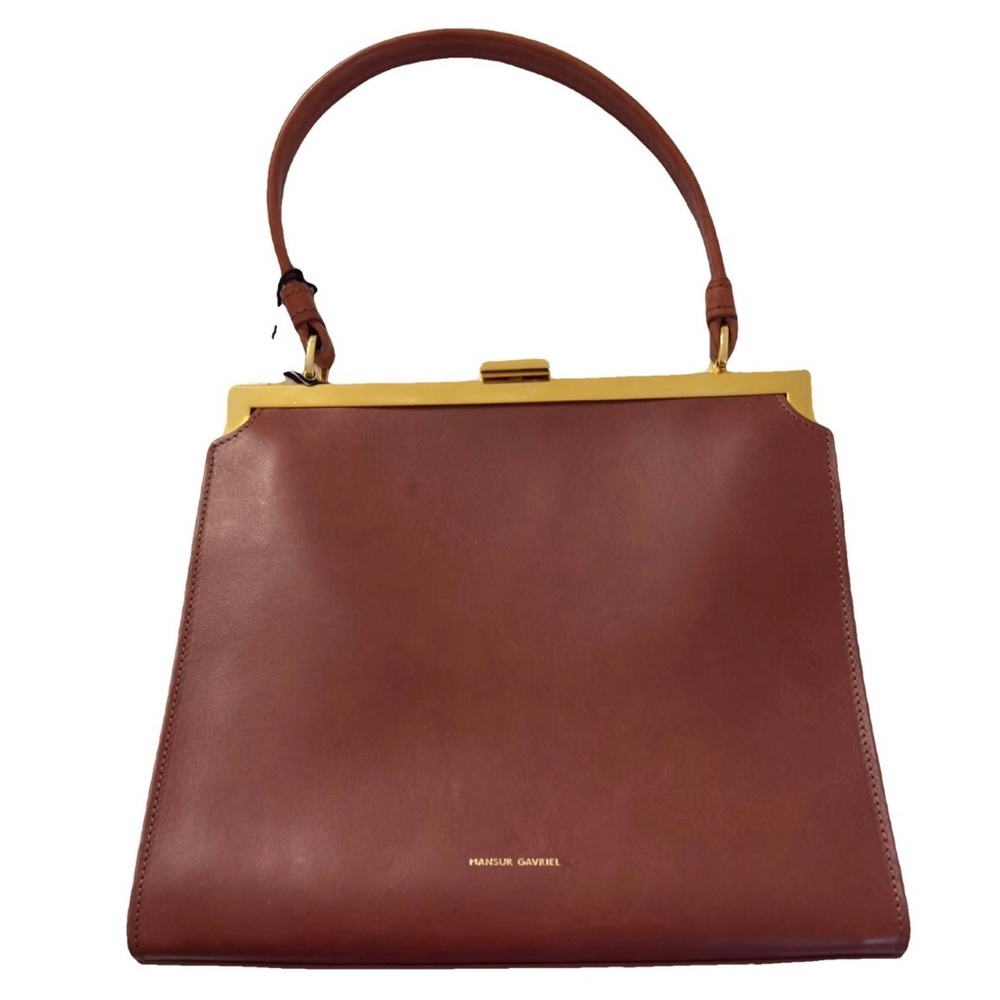 Mansur Gavriel Burgundy Tanned Leather Elegant Bag NWT